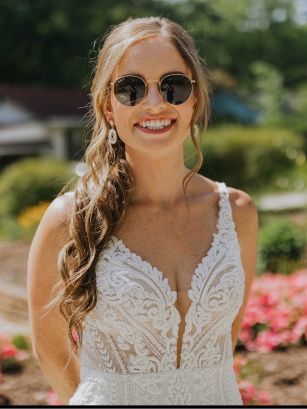 Martina Liana Ivory and Silver Lace Bridal Gown - Picture 13 of 14